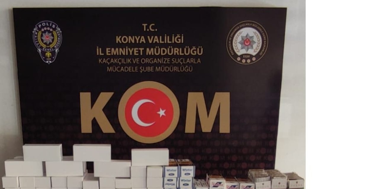 Konya polisinden kaçak sigara operasyonu: 1 gözaltı