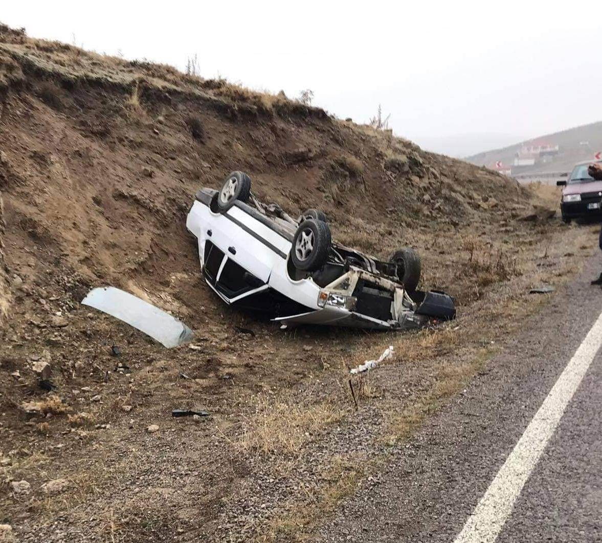 Konya’da otomobil takla attı: 1 yaralı