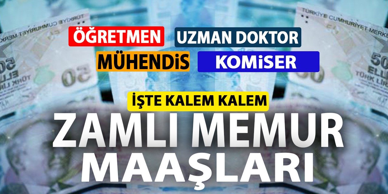 Öğretmen, uzman doktor, mühendis, komiser...İşte kalem kalem zamlı memur maaşları