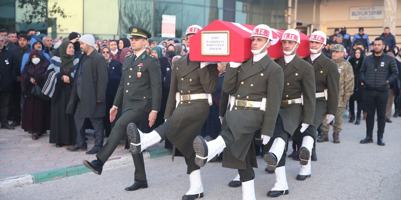 Konya'da şehit olan Harun Uğur, Malatya'da son yolculuğuna uğurlandı