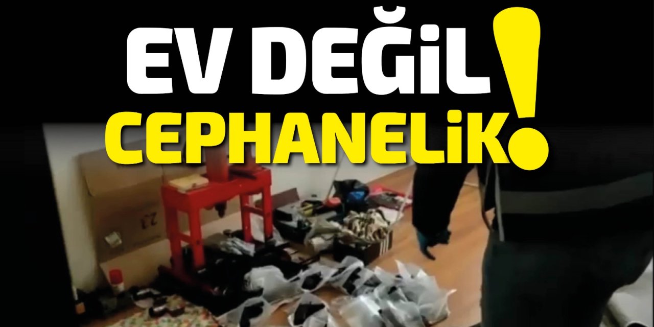 Konya'daki o ev adeta cephanelik çıktı!