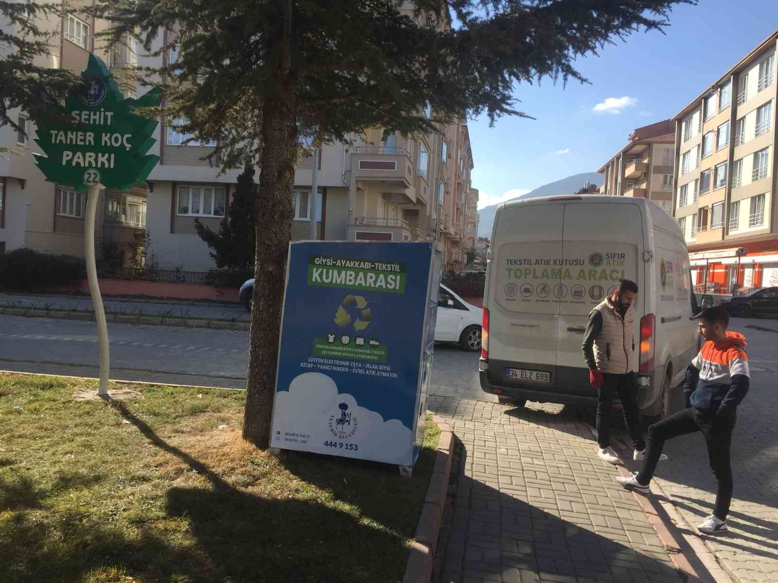 Konya'da tekstil atık kumbaralarına yenileri ekleniyor