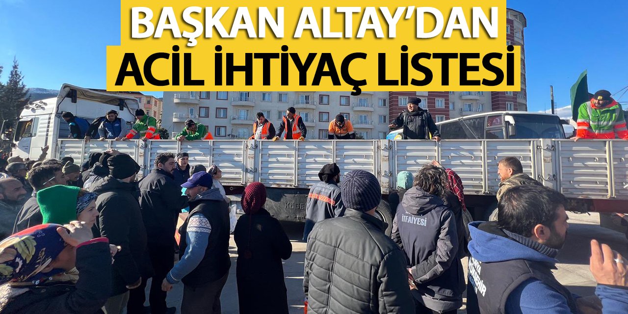 Uğur İbrahim Altay, yeni ihtiyaç listesini paylaştı