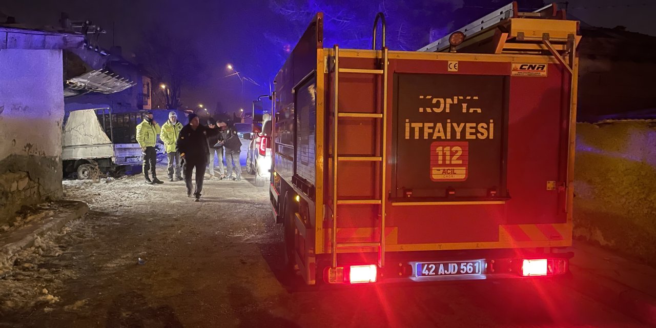 Konya'da yangın çıkan evde çatının altında kalan 7 depremzede öldü