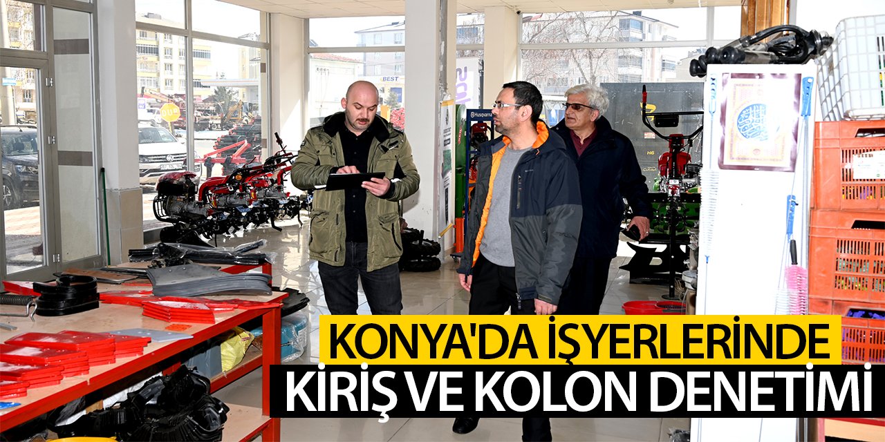 Konya'daki işyerlerinde kiriş ve kolon denetimi