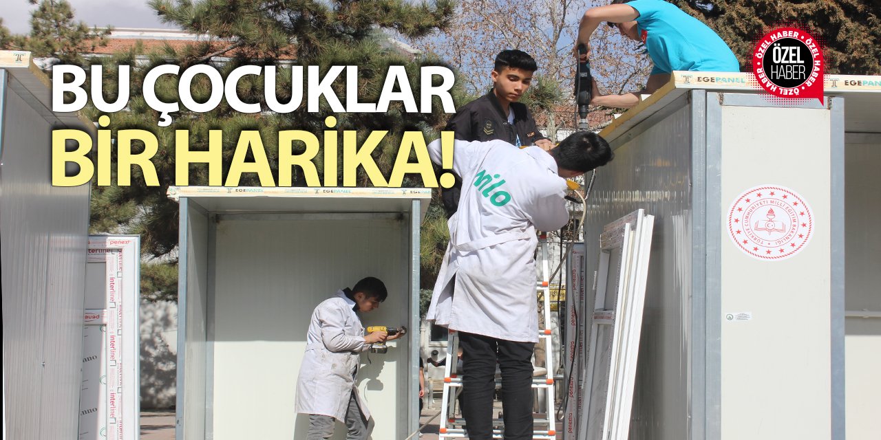 Bu çocuklar bir harika! Konya Selçuklu Fatih MTAL deprem bölgesi için çalışıyor