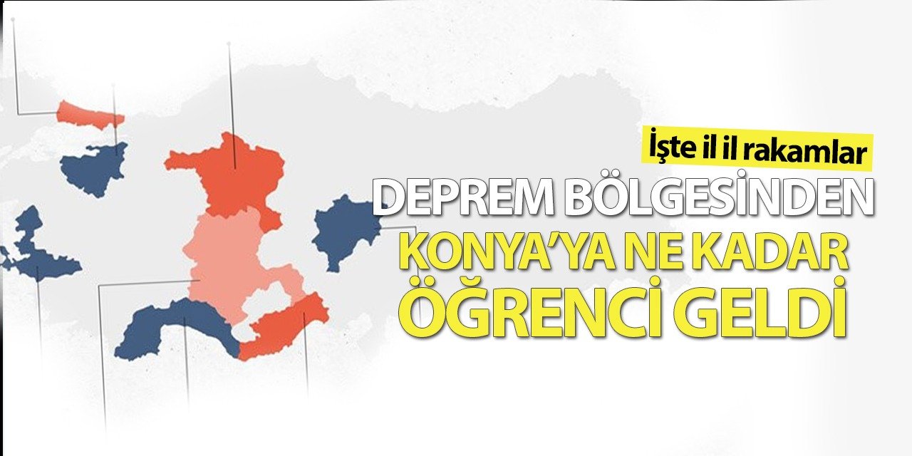 Konya'ya deprem bölgesinden kaç öğrenci geldi? İşte rakamlar..