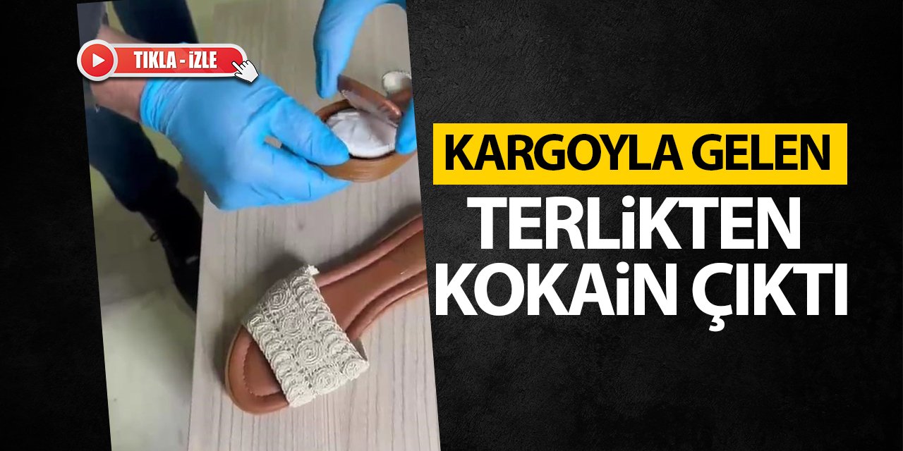 Konya'da kargoyla gelen terlikten kokain çıktı