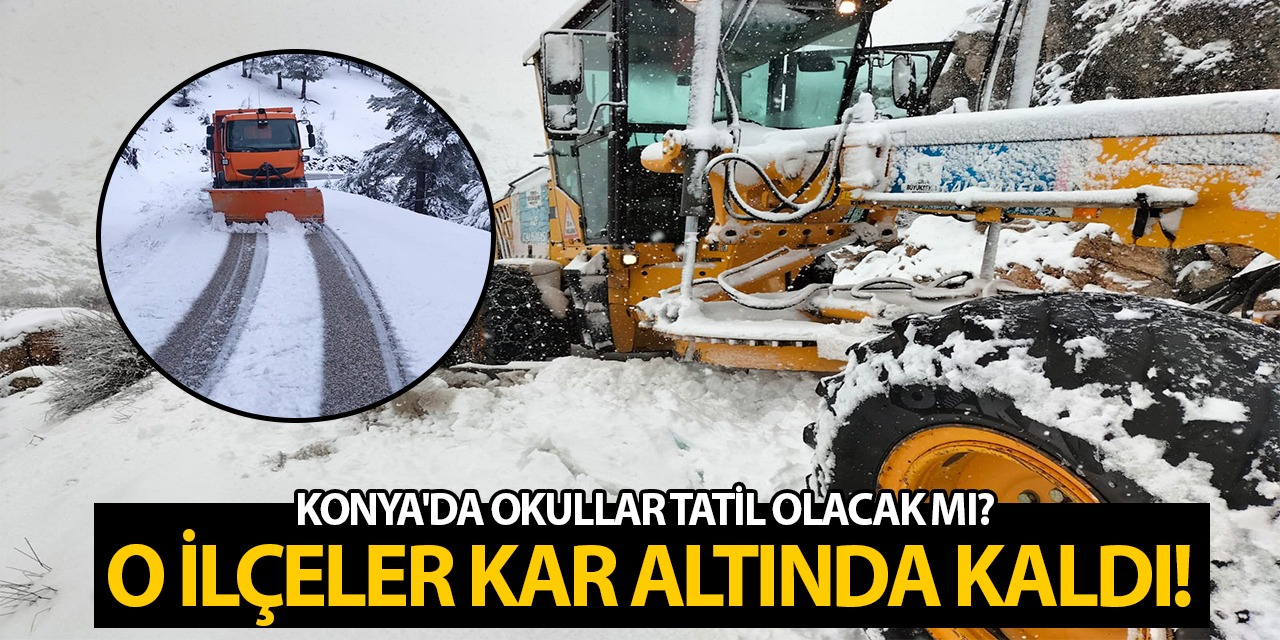 Konya'da Okullar Tatil Olacak Mı? O İlçeler Kar Altında Kaldı! Meteoroloji Uyarmıştı!