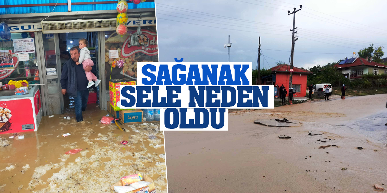 Konya'nın bir  ilçesinde daha  etkili sağanak sele neden oldu