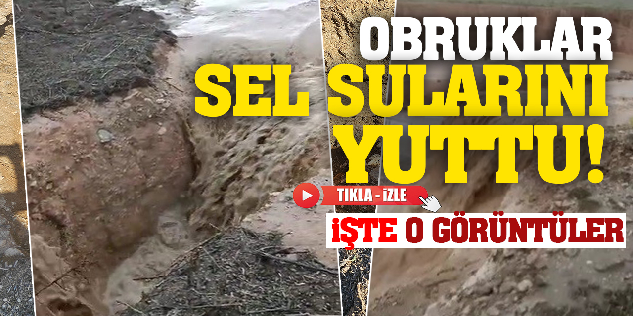 Konya'da obruklar sel sularını yuttu!  işte o görüntüler