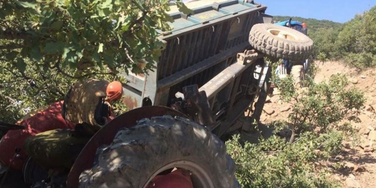 Konya'da traktör ile tarım aleti arasına sıkışan kişi yaralandı