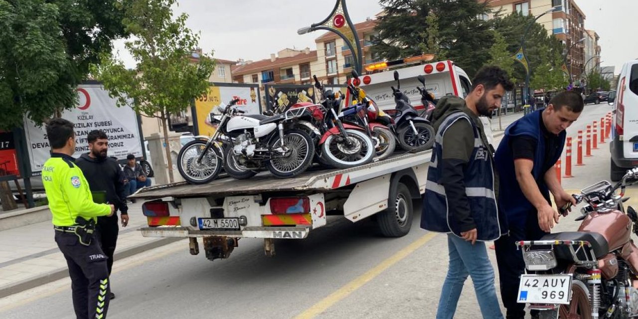 Konya'da motosiklet denetimi