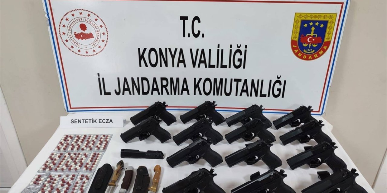 Konya'da 14 ruhsatsız tabanca ele geçirildi
