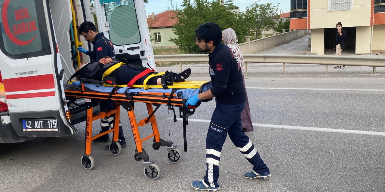 Konya’da üç tekerlekli bisiklet otomobille çarpıştı: 1 yaralı