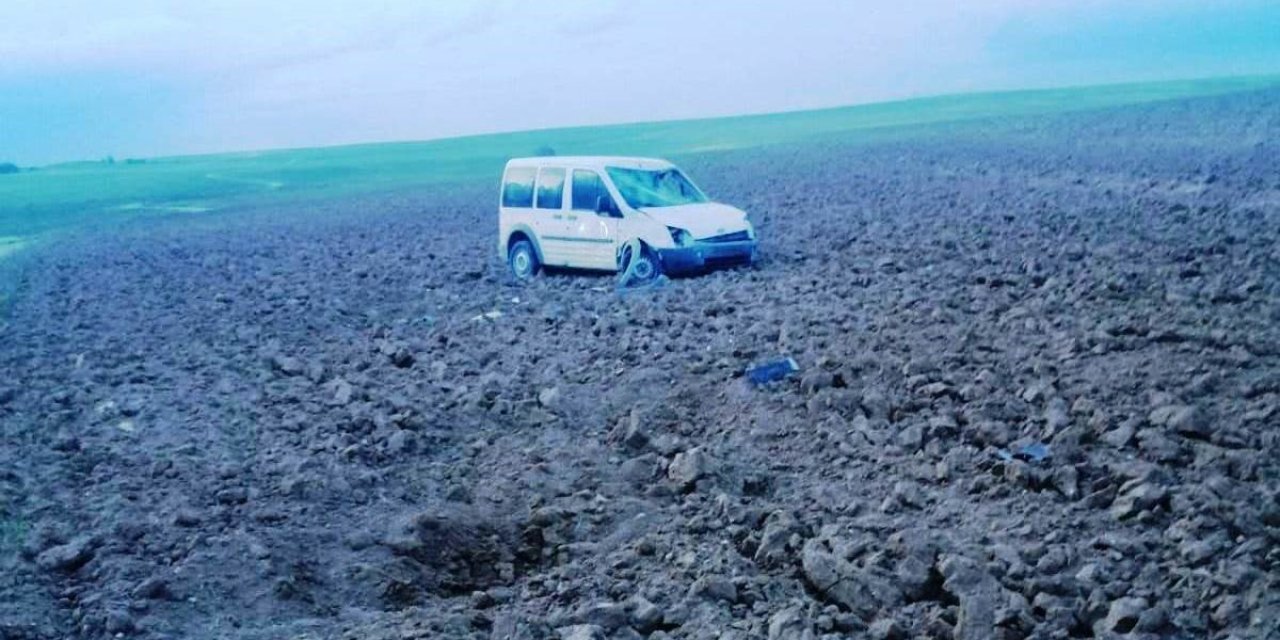 Konya'da hafif ticari araç takla attı: 1 yaralı