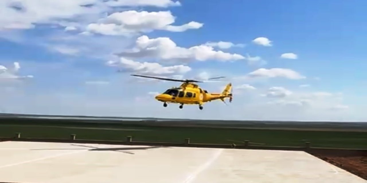 Ambulans helikopter yeni doğan bebek için kalktı!