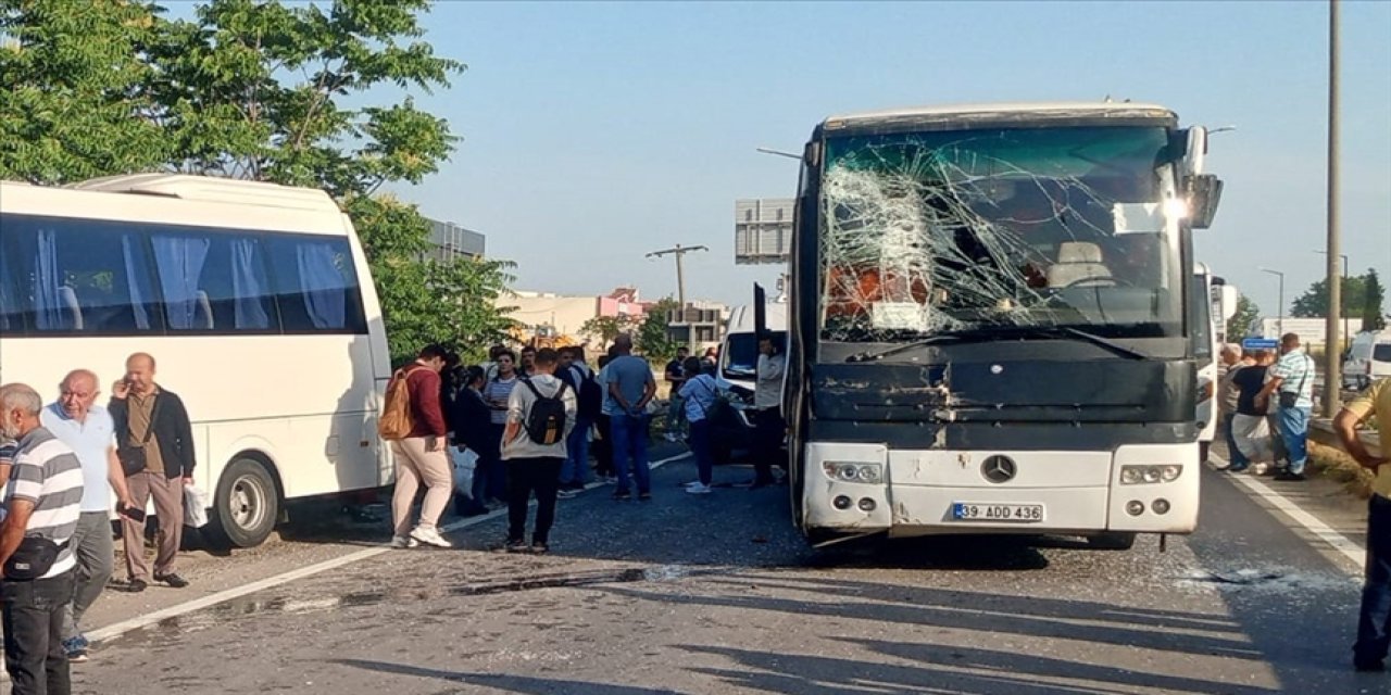 Kırklareli'nde zincirleme trafik kazasında 19 kişi yaralandı