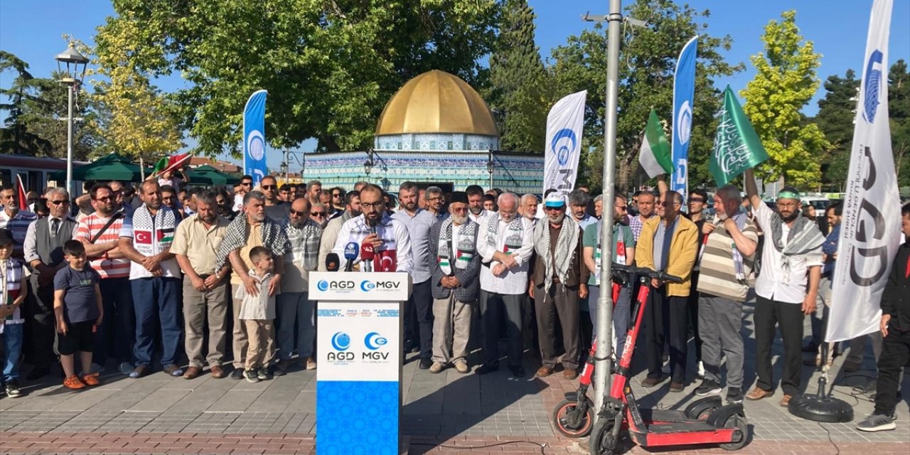 Konya'da, İsrail'in Gazze'ye yönelik saldırıları protesto edildi