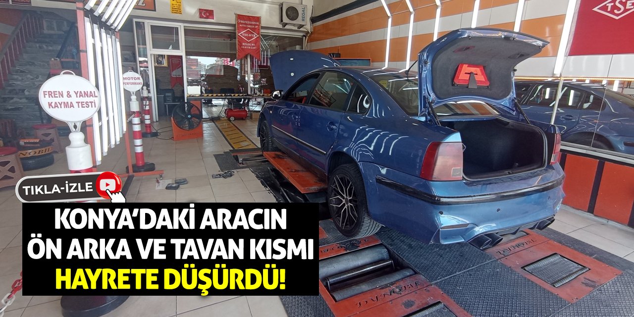 Konya’daki Aracın Ön, Arka Ve Tavan Kısmı Hayrete Düşürdü!