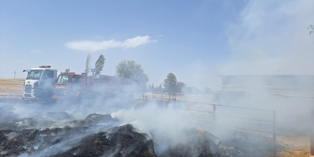 Konya'da 2 dönüm buğday tarlası yandı