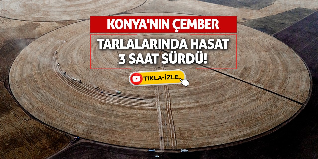 Konya'nın Çember Tarlalarında Hasat 3 Saat Sürdü!