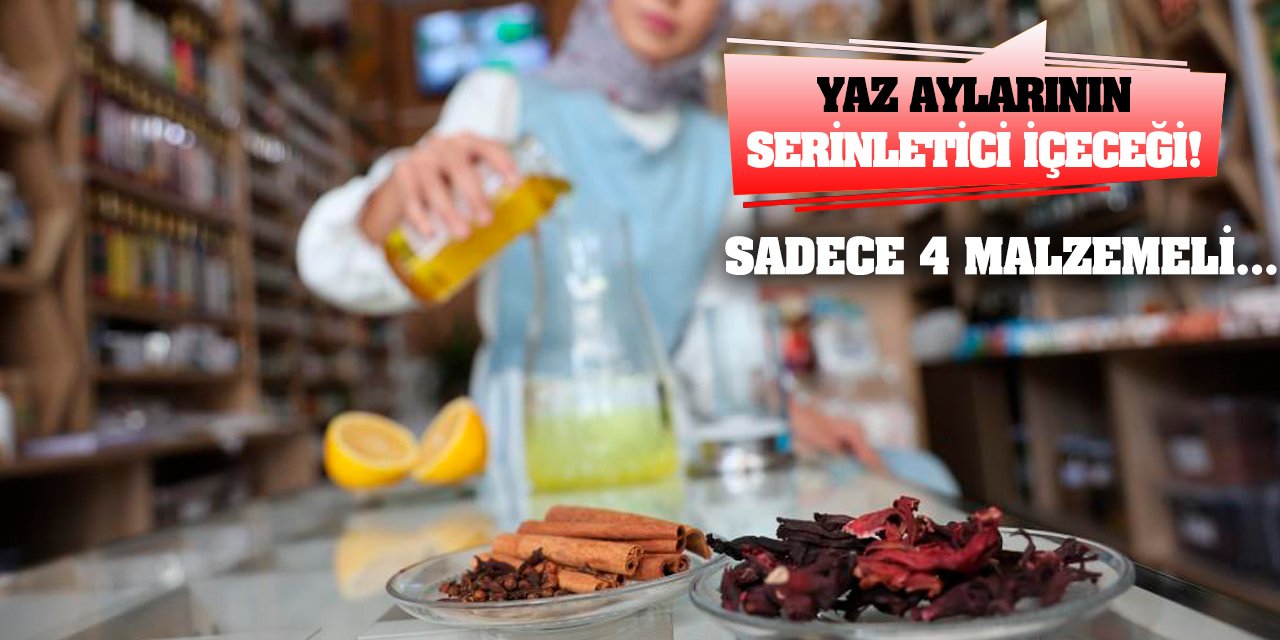 Yaz aylarının serinletici içeceği! Sadece 4 malzemeli...