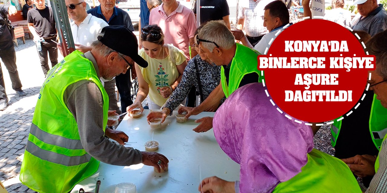 Konya'da binlerce kişiye aşure dağıtıldı