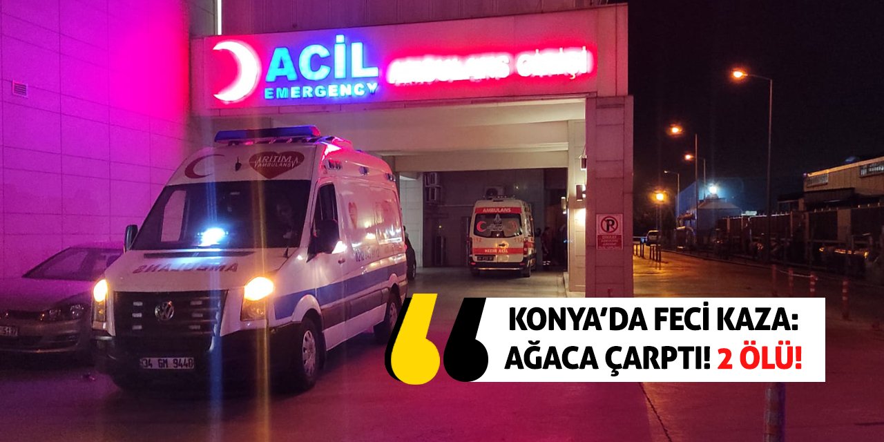 Konya’da Feci Kaza: Ağaca Çarptı, 2 Ölü!