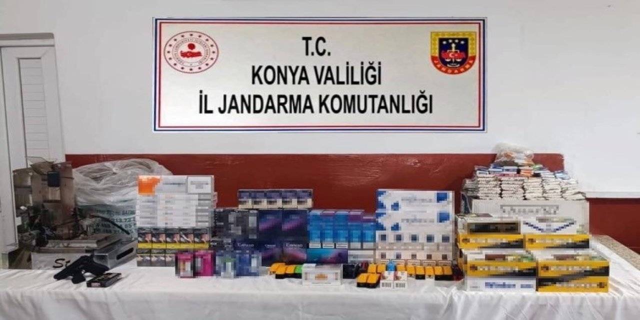 Konya’da kaçak tütün ve sigara operasyonu