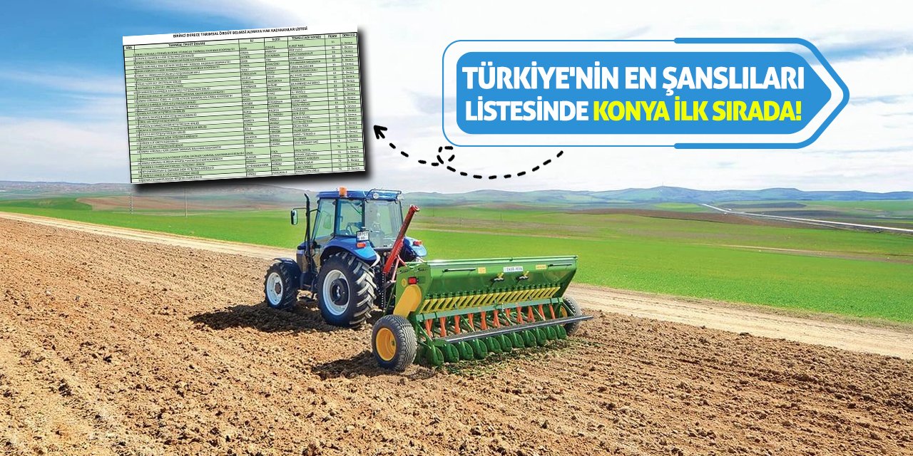 Türkiye'nin en şanslıları listesinde Konya ilk sırada!