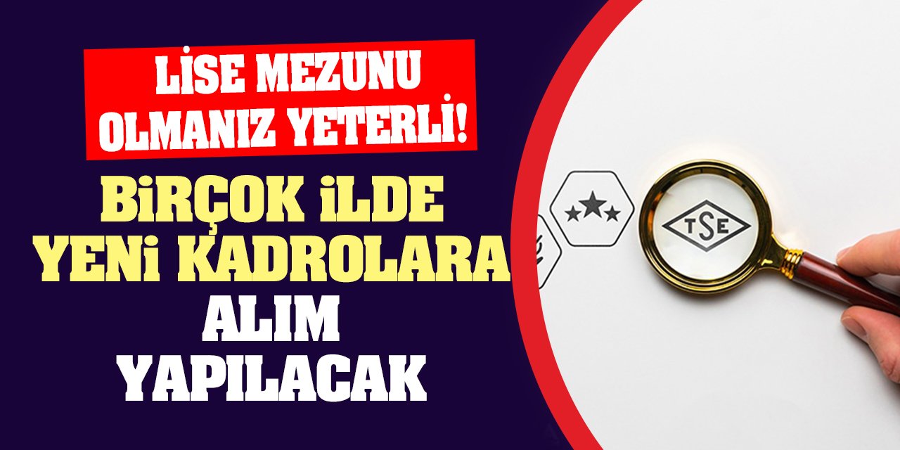 Lise mezunu olmanız yeterli! Birçok ilde yeni kadrolara alım yapılacak