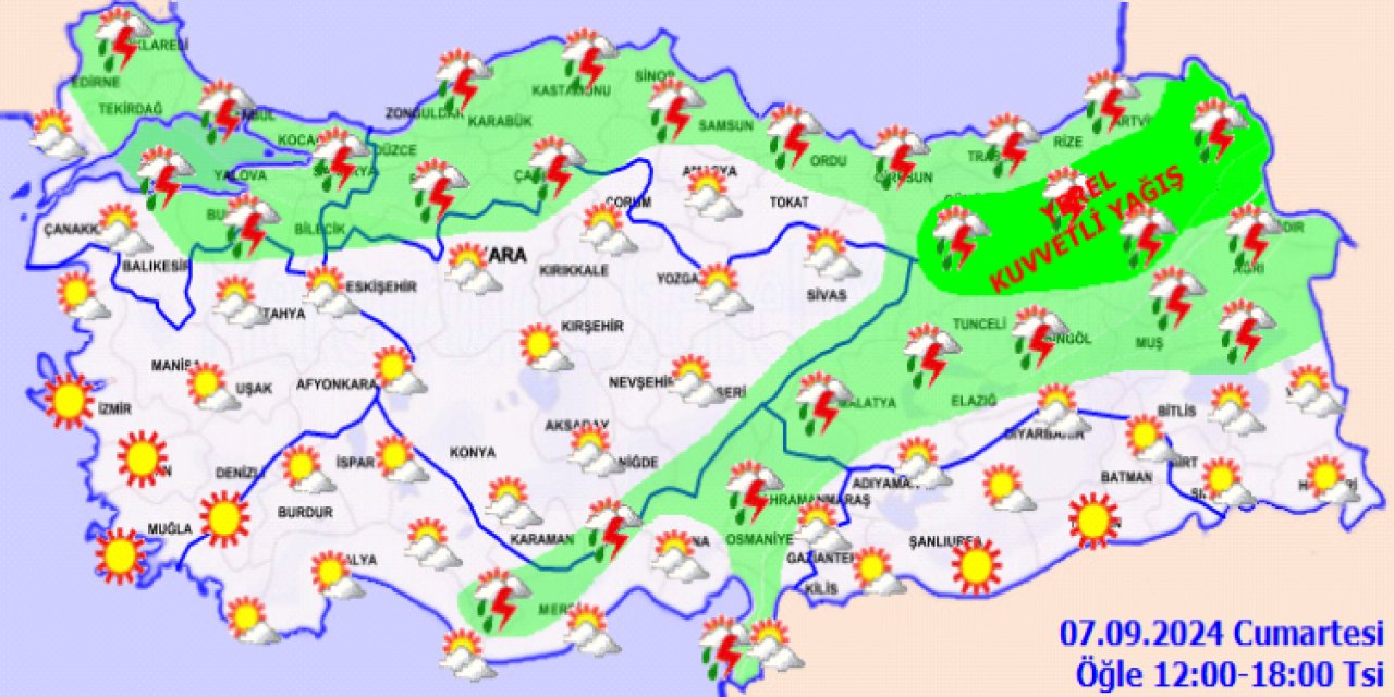 Yurdun doğusunda kuvvetli yağış bekleniyor