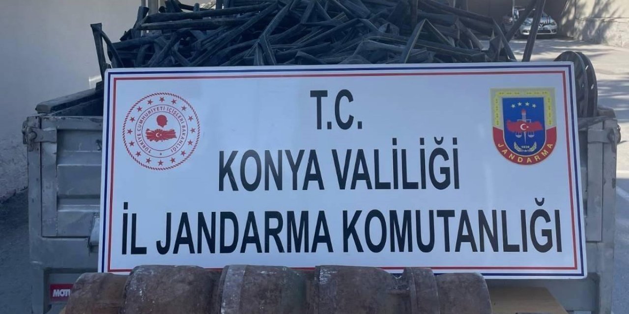 Konya'da sulama malzemelerini çalan hırsızlar yakalandı!