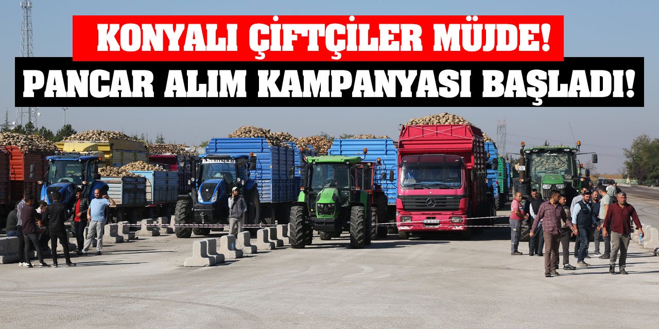 Konyalı çiftçiler müjde! Pancar alım kampanyası başladı!