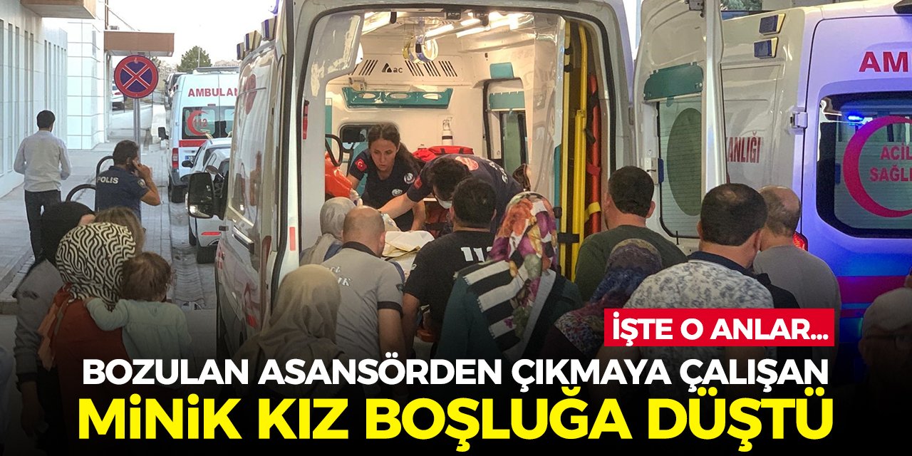 Bozulan Asansörden Çıkmaya Çalışan Minik Kız Boşluğa Düştü