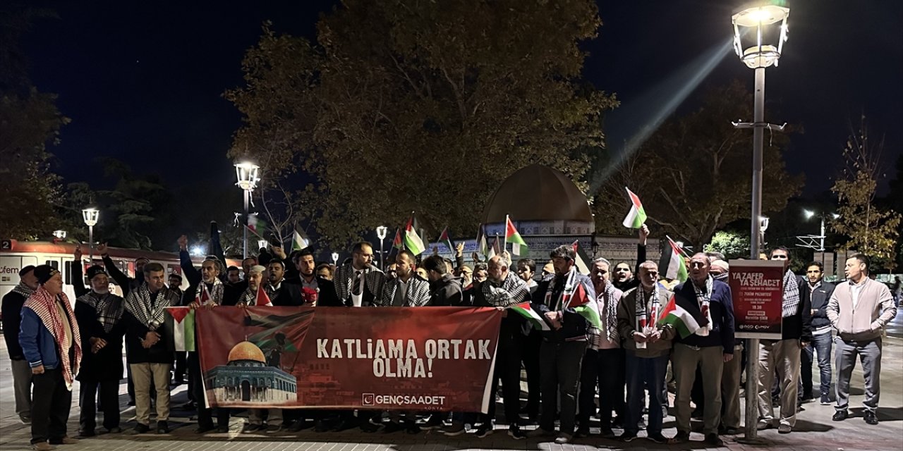 Konya'da İsrail'in saldırıları protesto edildi