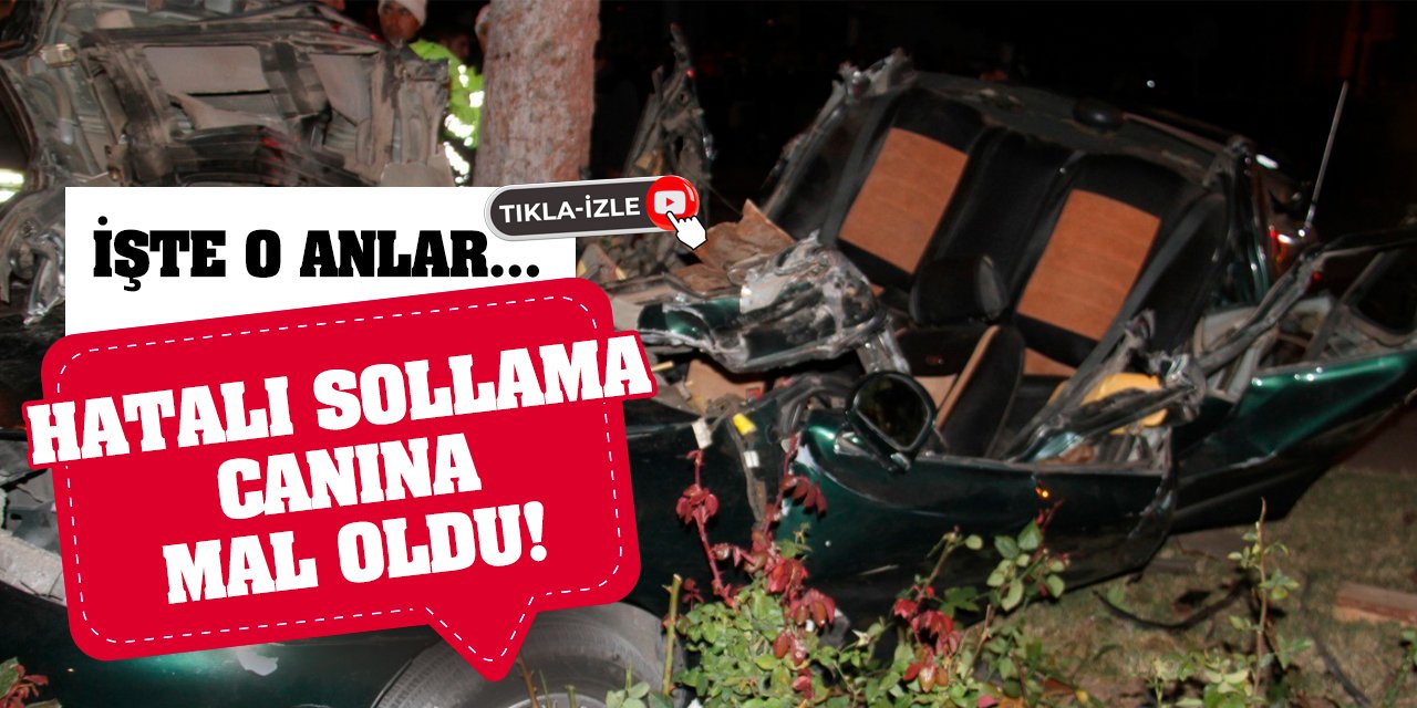 Hatalı sollama canına mal oldu! İşte o anlar...