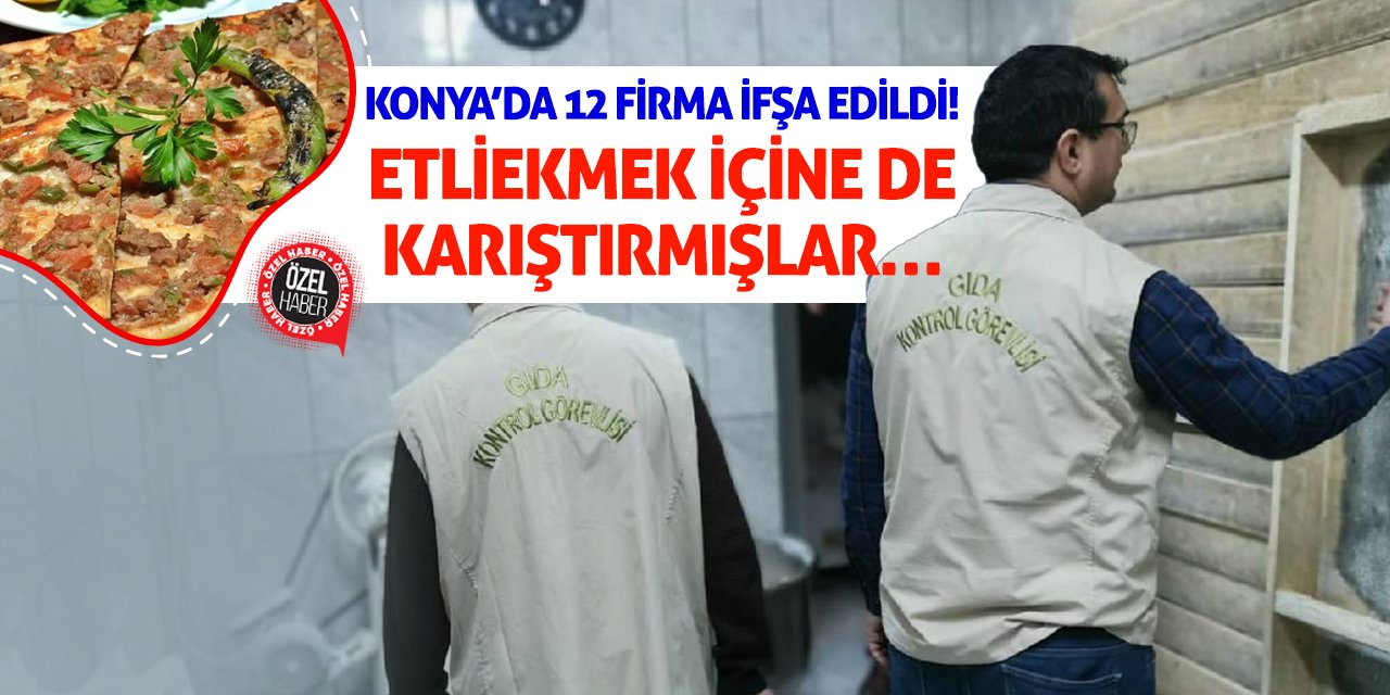 Konya’da 12 Firma İfşa Edildi! Etliekmek İçine de Karıştırmışlar…