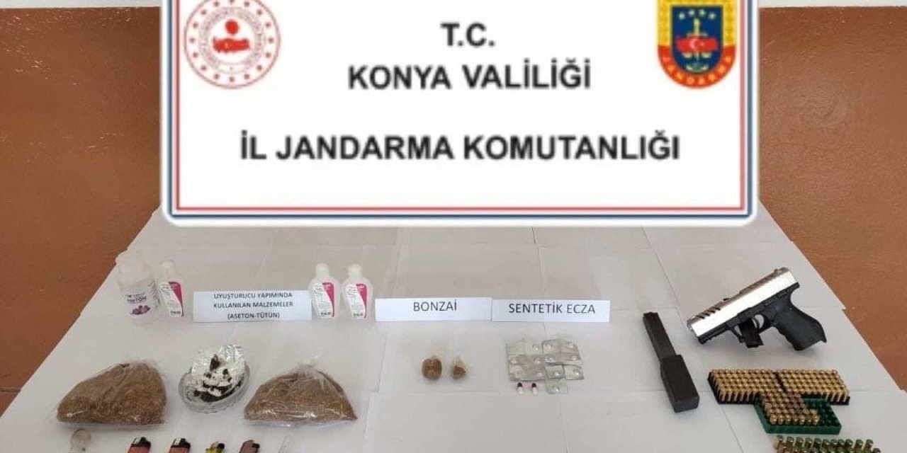 Konya'da jandarmadan uyuşturucu operasyonu