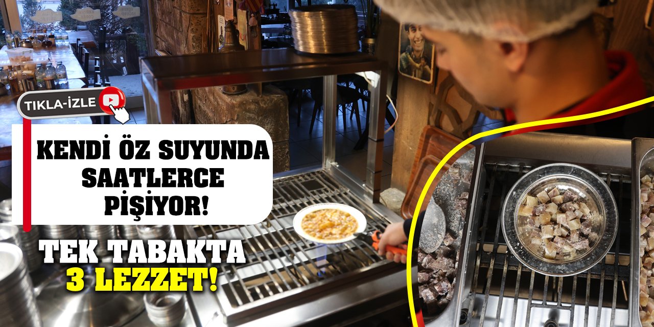 Kendi öz suyunda saatlerce pişiyor! Tek tabakta 3 lezzet!