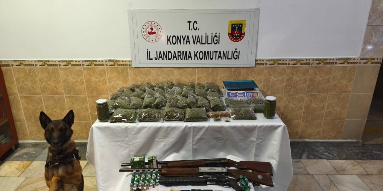 Konya’da jandarmadan uyuşturucu operasyonu