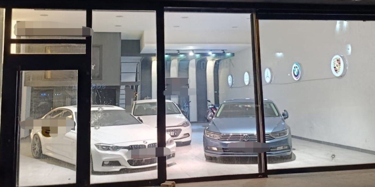 Oto galeriye tüfekli saldırı