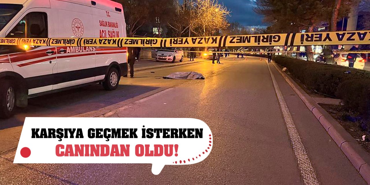 Karşıya geçmek isterken canından oldu!