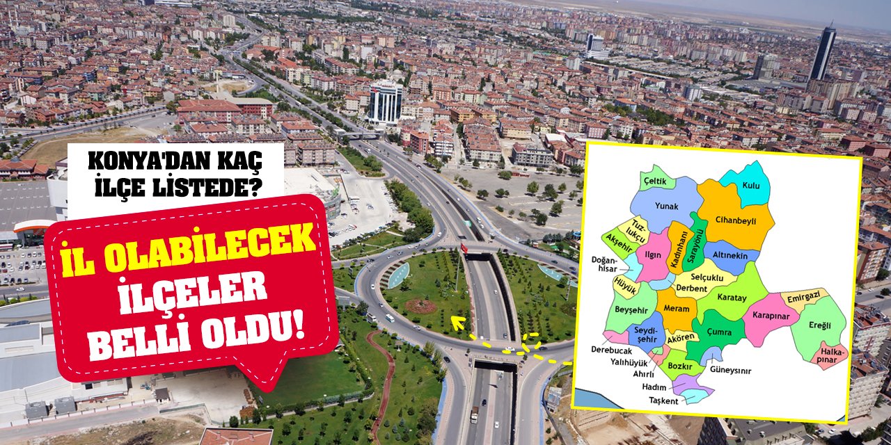 İl olabilecek ilçeler belli oldu! Konya'dan kaç ilçe listede?