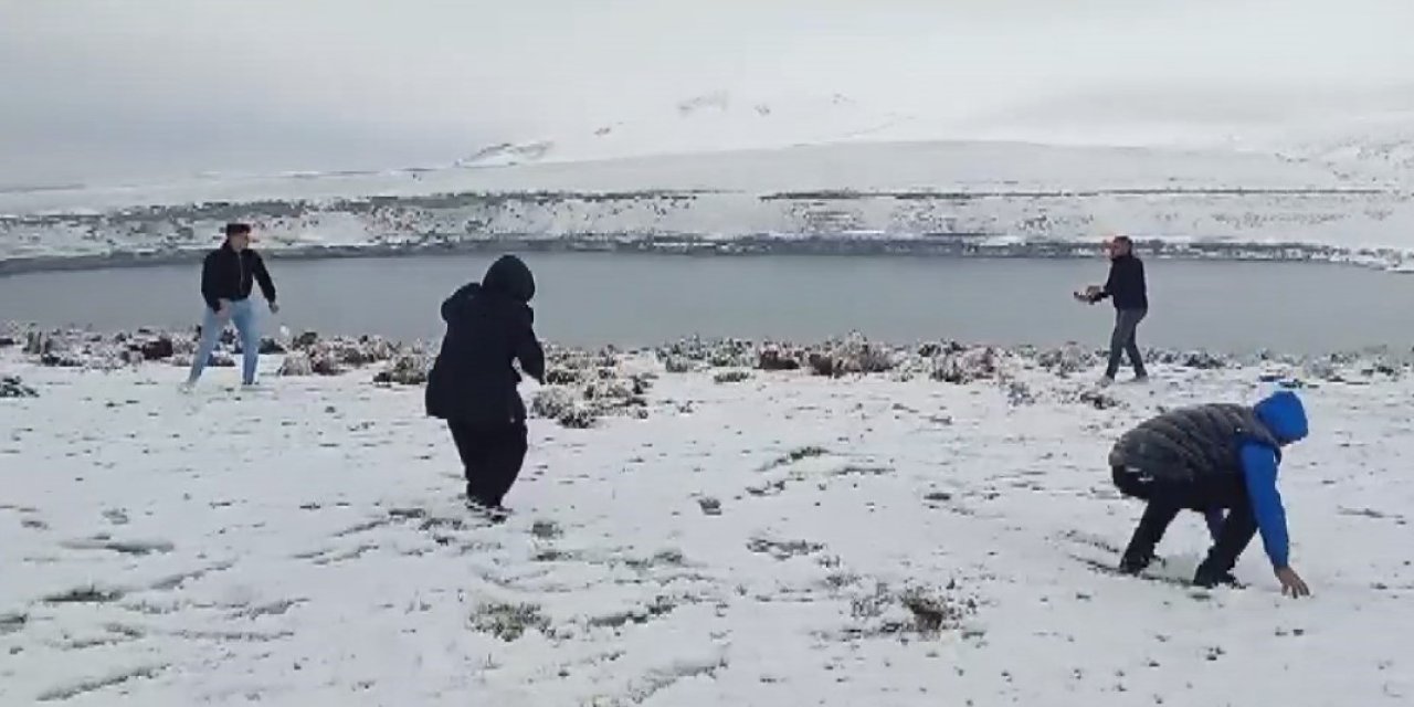 Konya'da nisan ayında kar sürprizi