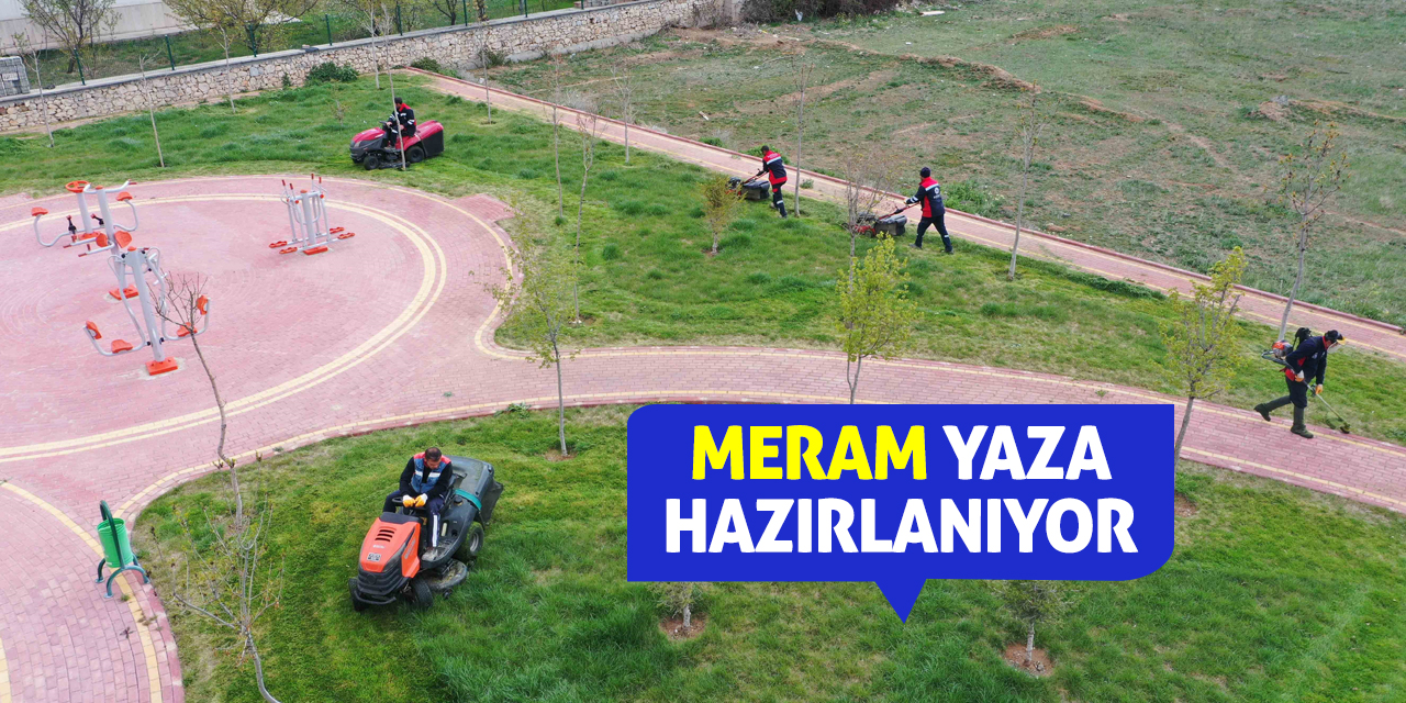 Meram’da tüm yeşil alanlar yaza hazırlanıyor