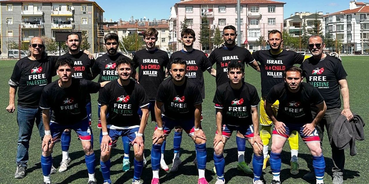 Selçuklu Dirilişspor işgalci İsrail’i protesto etti