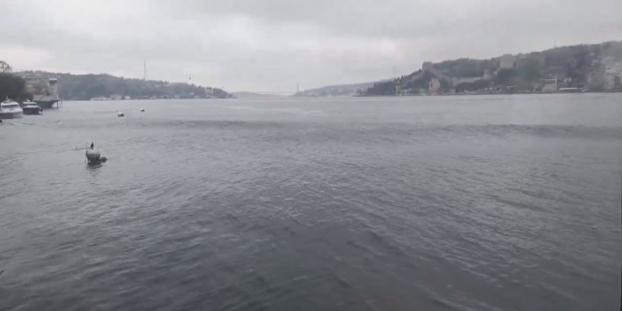 Deprem anında boğazda oluşan dalgalar görüntülendi