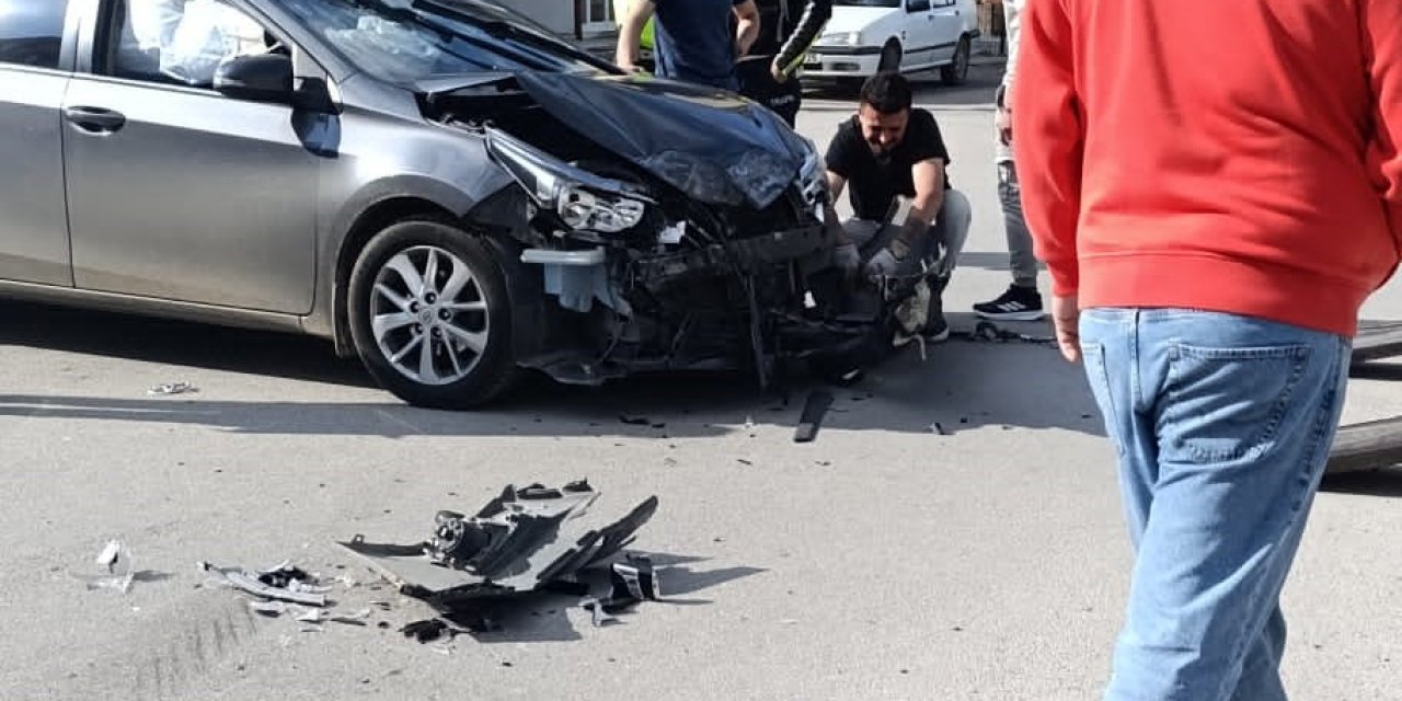 Beyşehir'de kaza anı kamerada